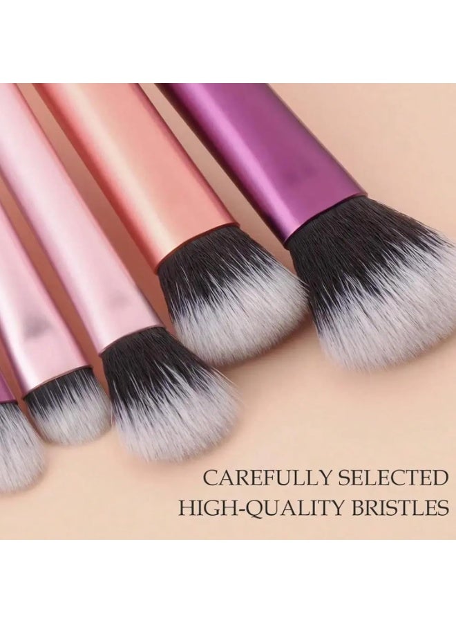 10 Pcs Mini Makeup Brushes Set with Portable Pouch, Travel Size Makeup Brush Kit for Foundation - Image 4